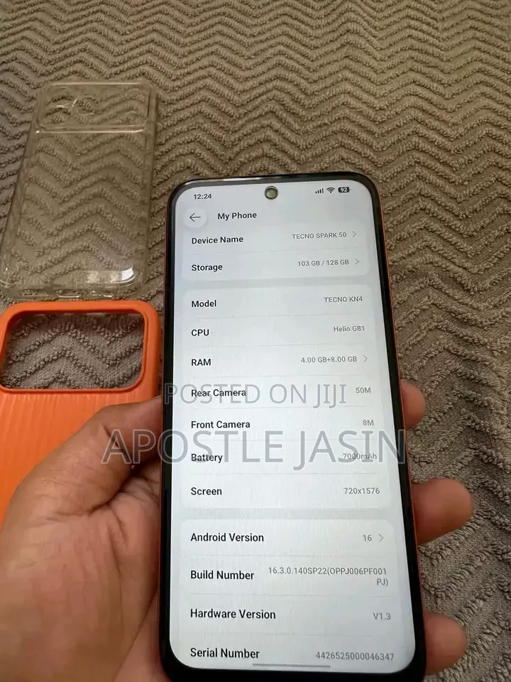 New Tecno Spark 50 128 GB Orange