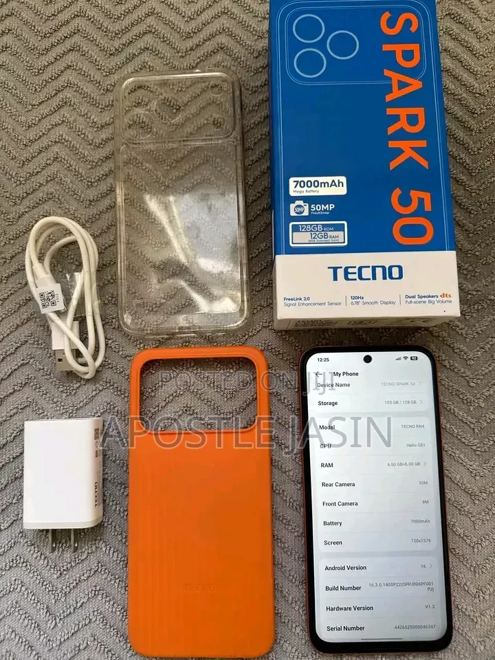 New Tecno Spark 50 128 GB Orange