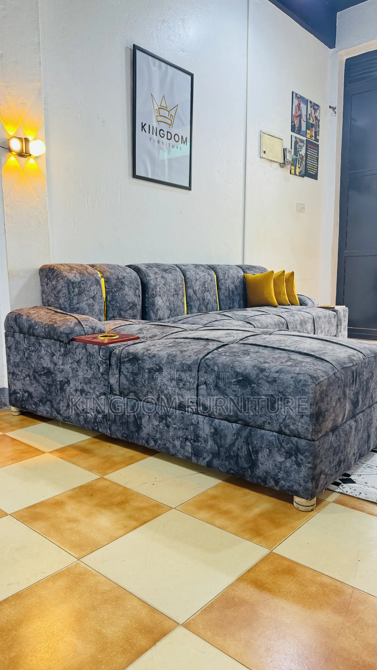 L Sofa at 700,000ugs With Free Cushions