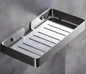Wall-Mounted Soap Dish Crafted From Rustproof Stainless Steel