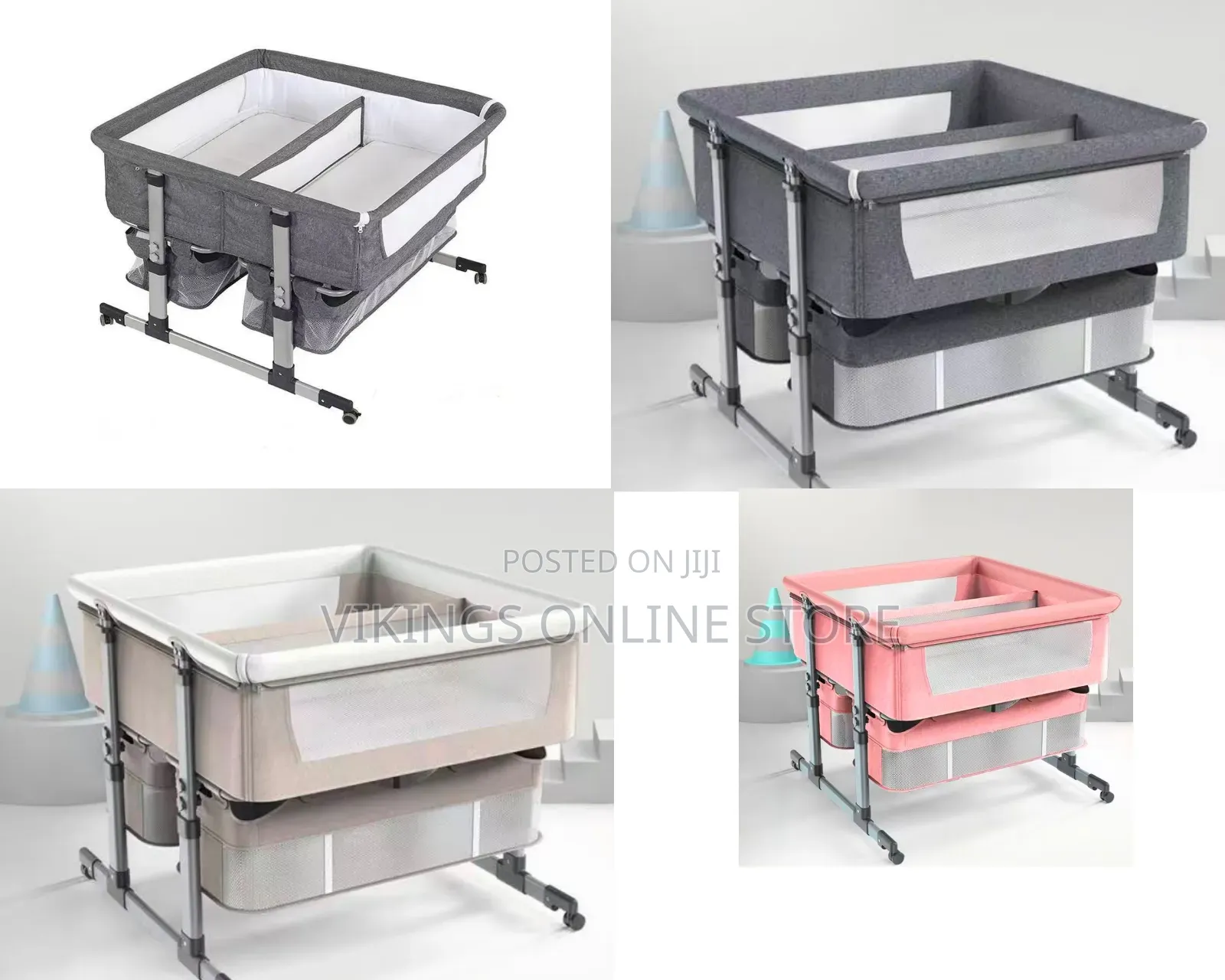 Twin Bedside Sleeper and Double Bassinet