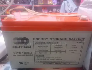 OUTDO 100ah/12volts Gel Battery.