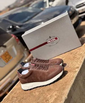 Prada Suede Leather Low -Top Casual Sneakers