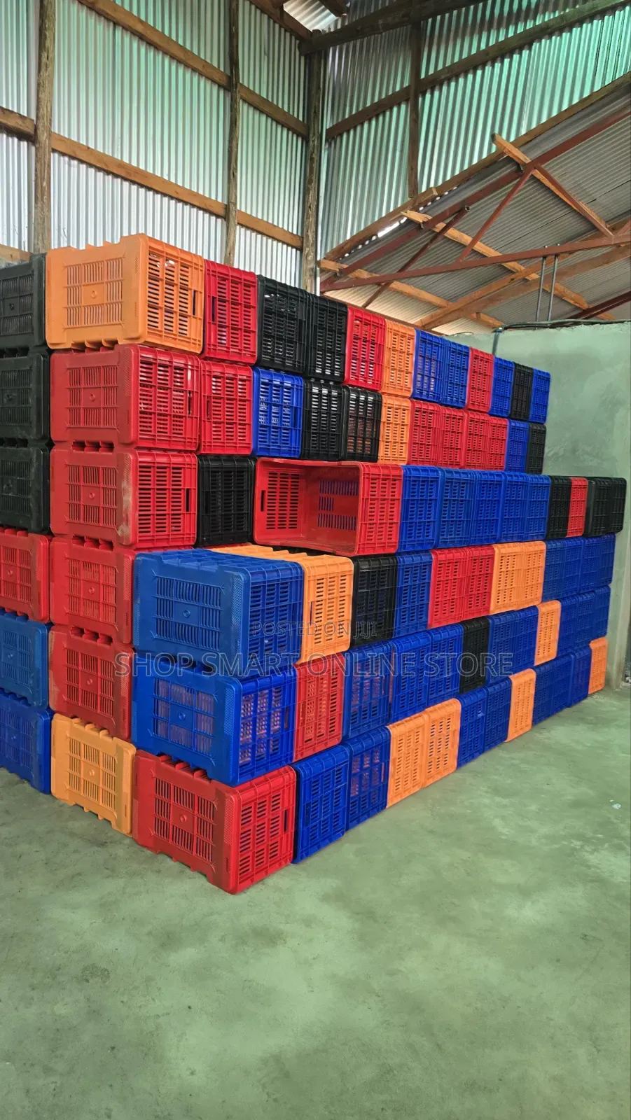 1Pcs Stackable Plastic Crates Plastic Crates