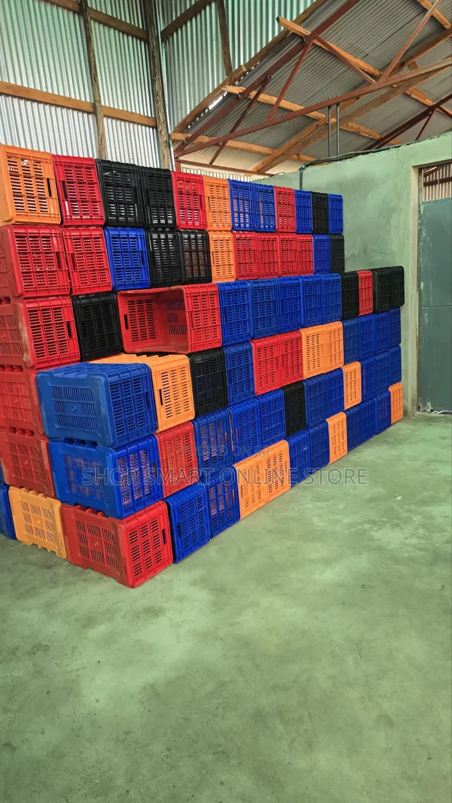 1Pcs Stackable Plastic Crates Plastic Crates