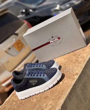 Prada Chucky White Rubber Sole Casual Platform Sneakers