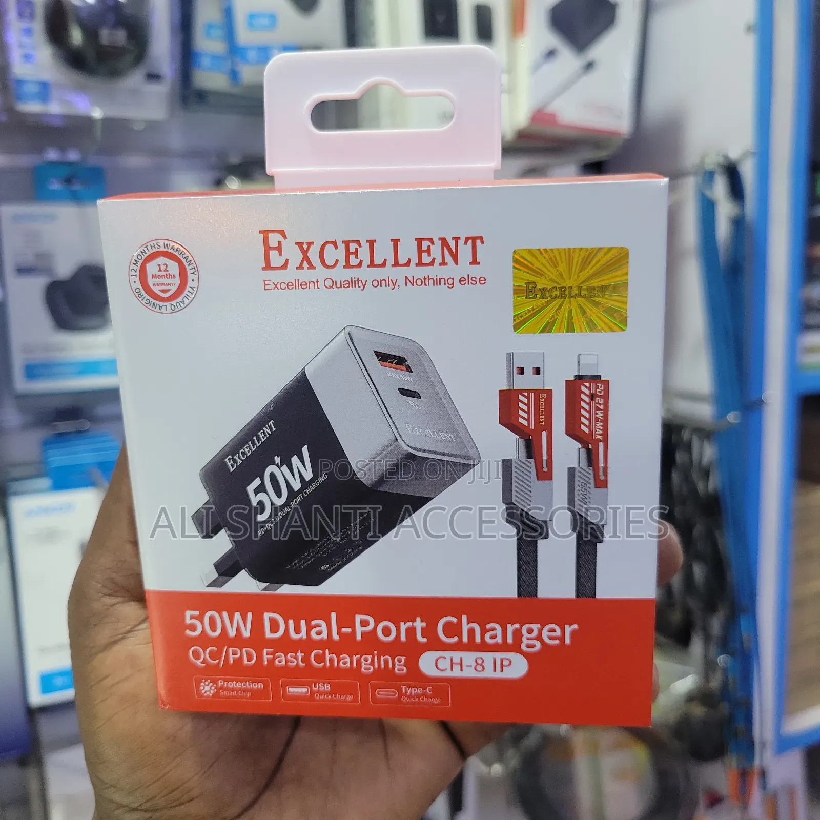 50W Dual Port Charger With QC/PD Fast Charging