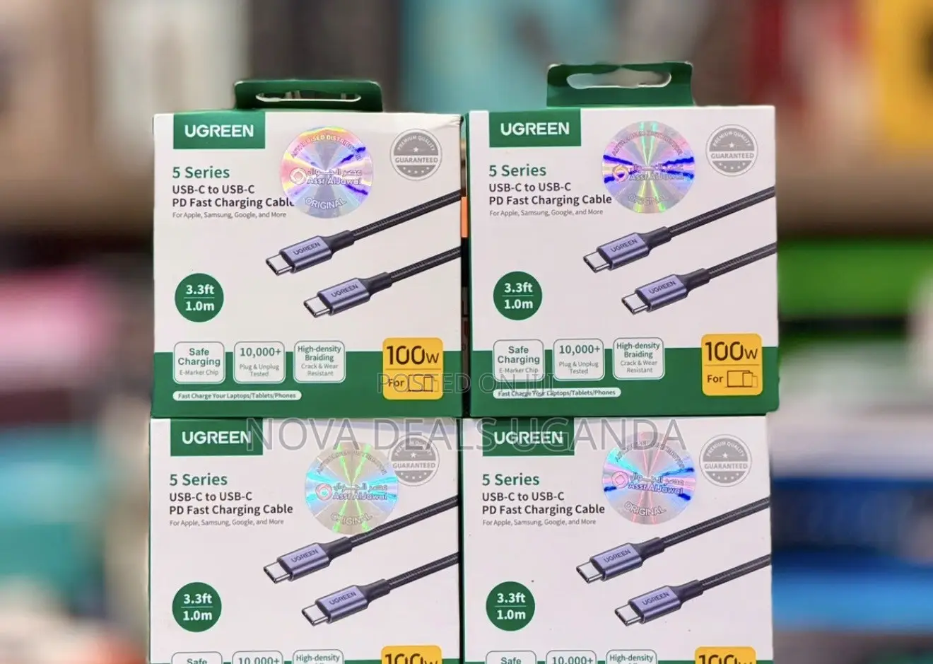 UGREEN 100W Type C Cable 1M, Laptop Compatible USB C Fast Charger