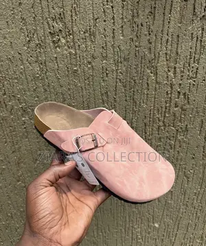 Pink Birkenstock Suede Leather Sandals