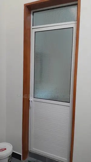 Aluminium Bathroom Door on Wooden Frame – Stylish & Durable