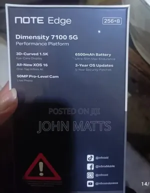 New Infinix Note Edge 256 GB Black