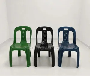 Plastic Chairs Black, Blue, Green Armless