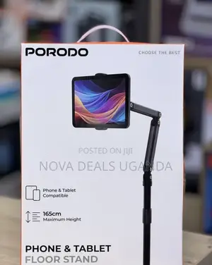 Porodo Phone & Tablet Stand 1.65m, 360° Rotatable & Adjustable Bracket