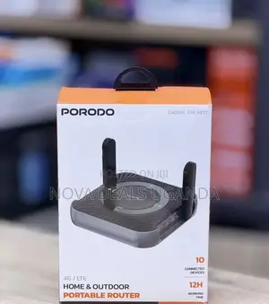 Porodo Wireless Router, 4g/LTE Home & Outdoor, Up to 10 Devices