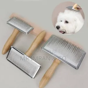 Wooden-Handled Pet Slicker Brush