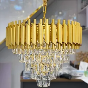 Modern Gold Crystal Chandelier