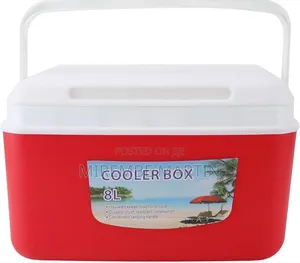 8L Portable Red Insulated Cooler Box