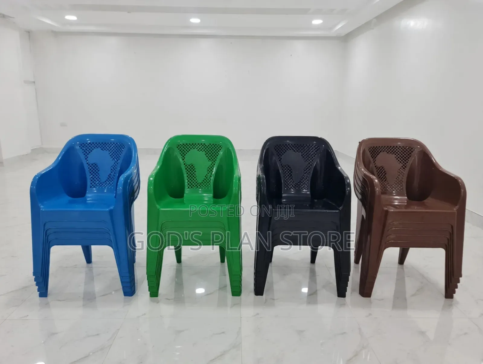 African Map Armchairs Plastic Chairs