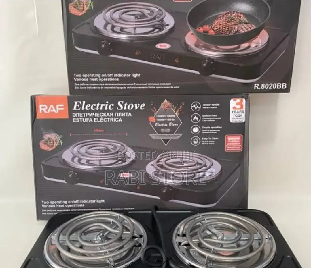 RAF Electric Stove Double-Burner Electric Hot Plate Cooker