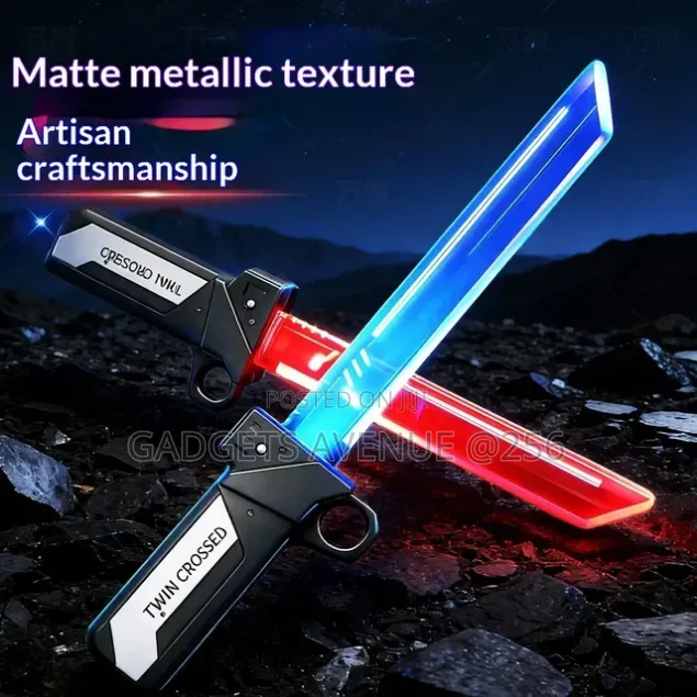 2-in-1 Retractable LED Lightsaber / Light Sword Toy Set