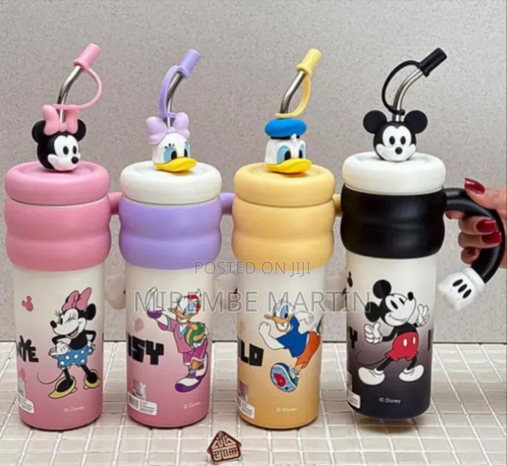 Set Of850 Ml Disney Character Stainless Steel Insulated Water Bottles