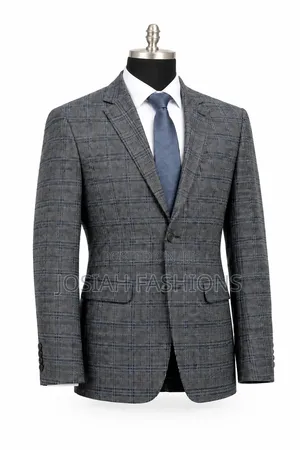 Men's Checkered Slim-Fit Blazers