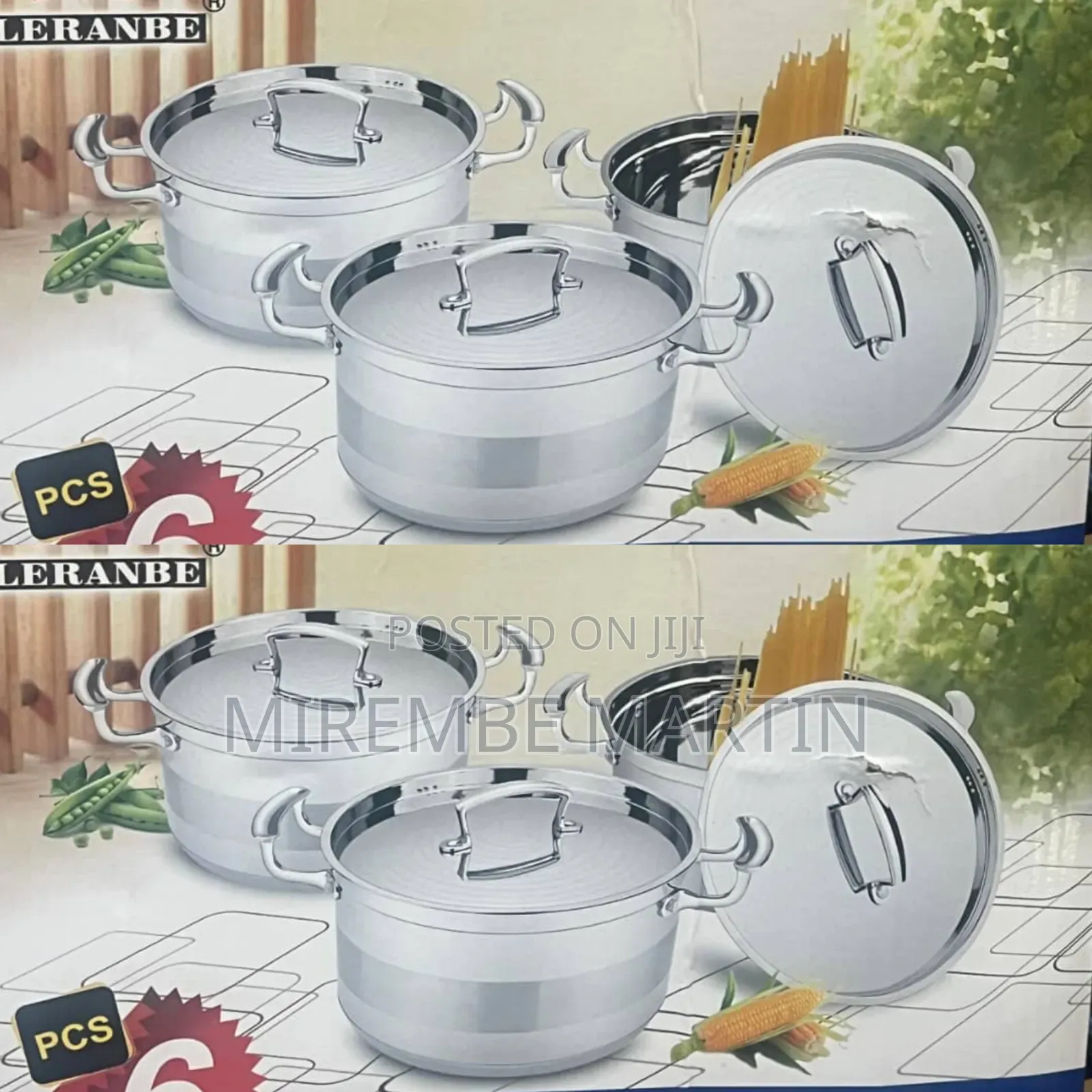 6-Piece Eleranbe Stainless Steel Cookware Set