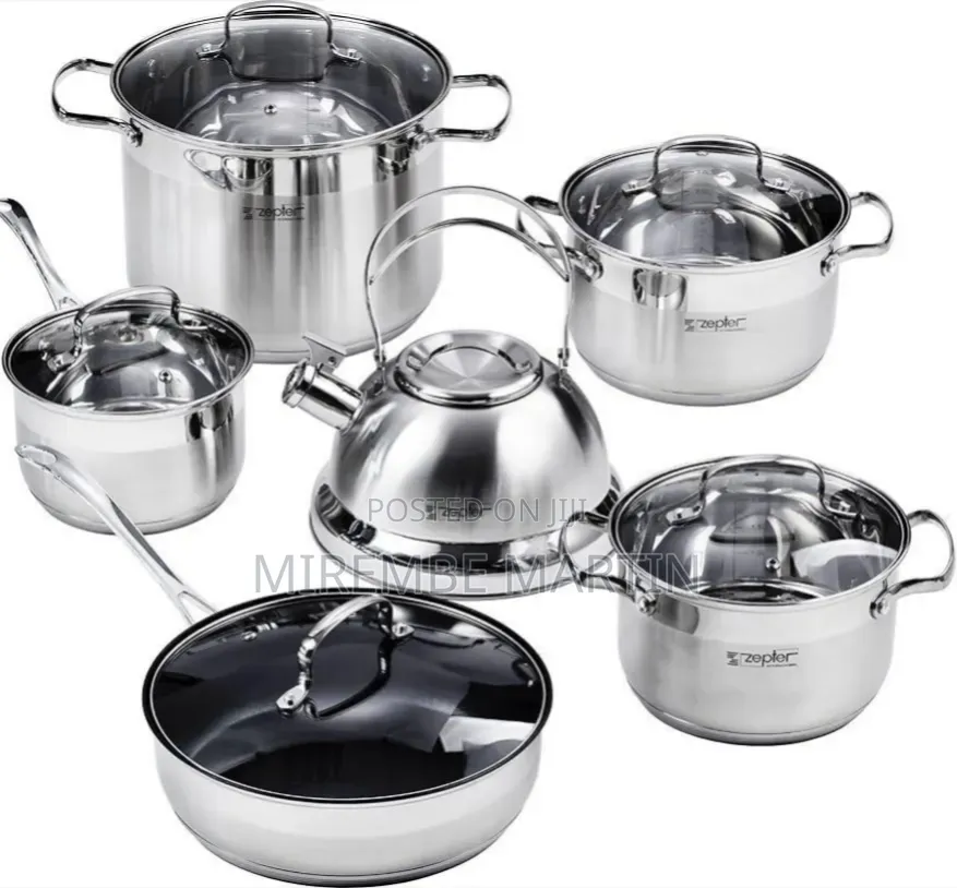 Stainless Steel Cookware and Kettle Set