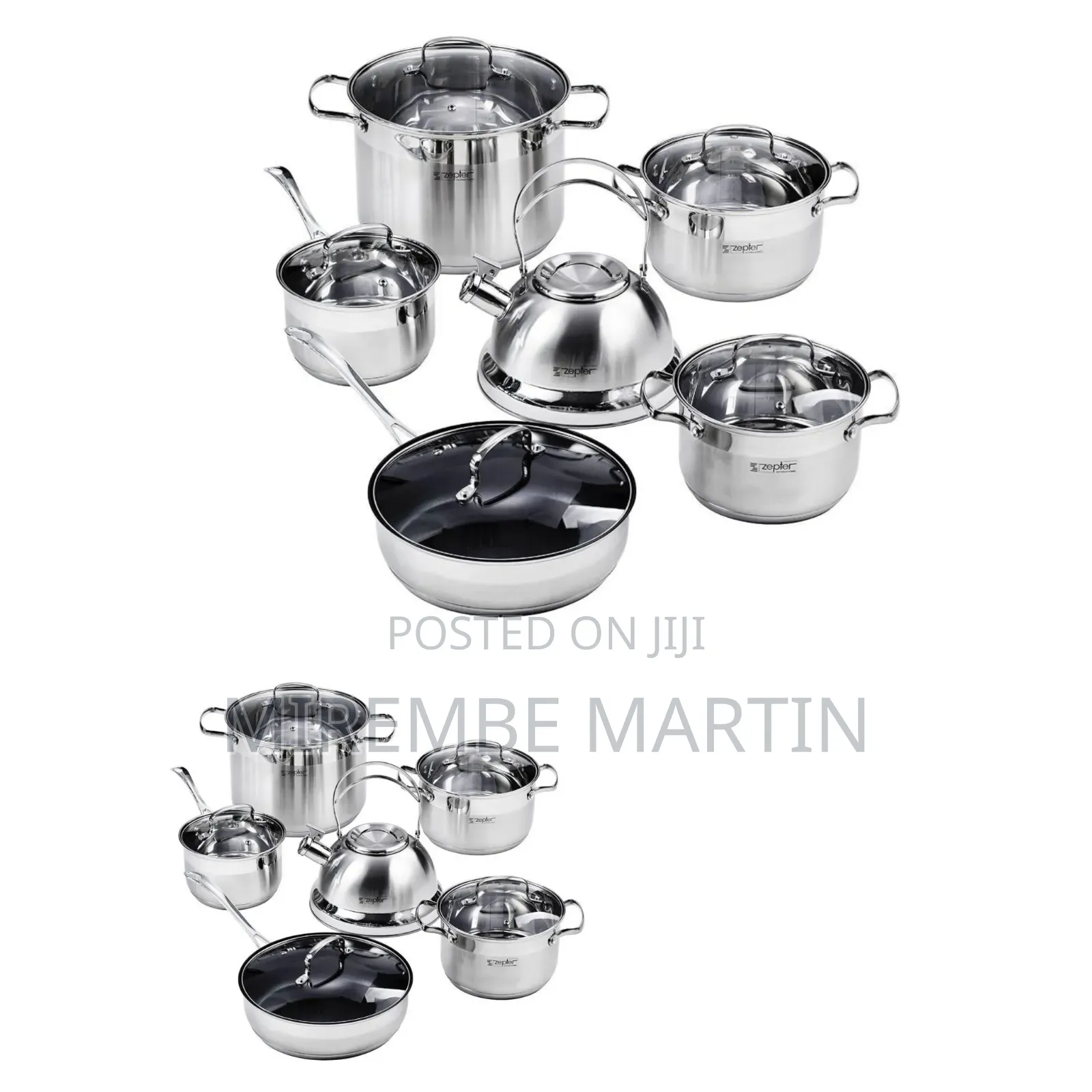 Stainless Steel Cookware and Kettle Set