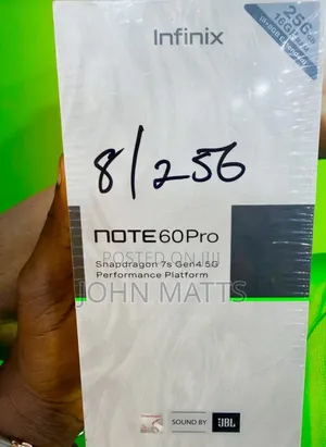 New Infinix Note 60 Pro 256 GB Black