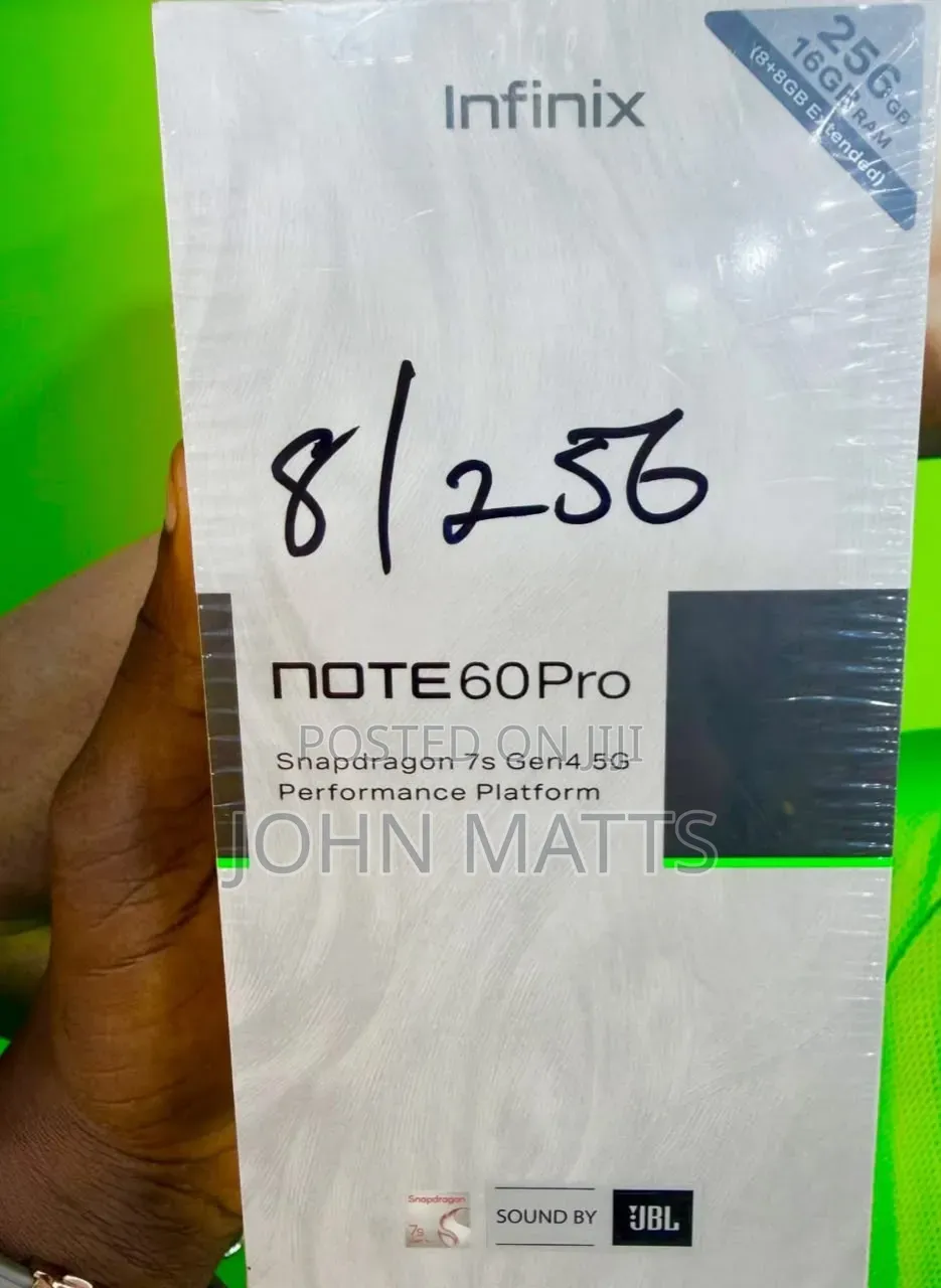 New Infinix Note 60 Pro 256 GB Black