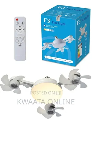 Drone Fan Light – 3-Blade Ceiling Fan With LED Light & Remote