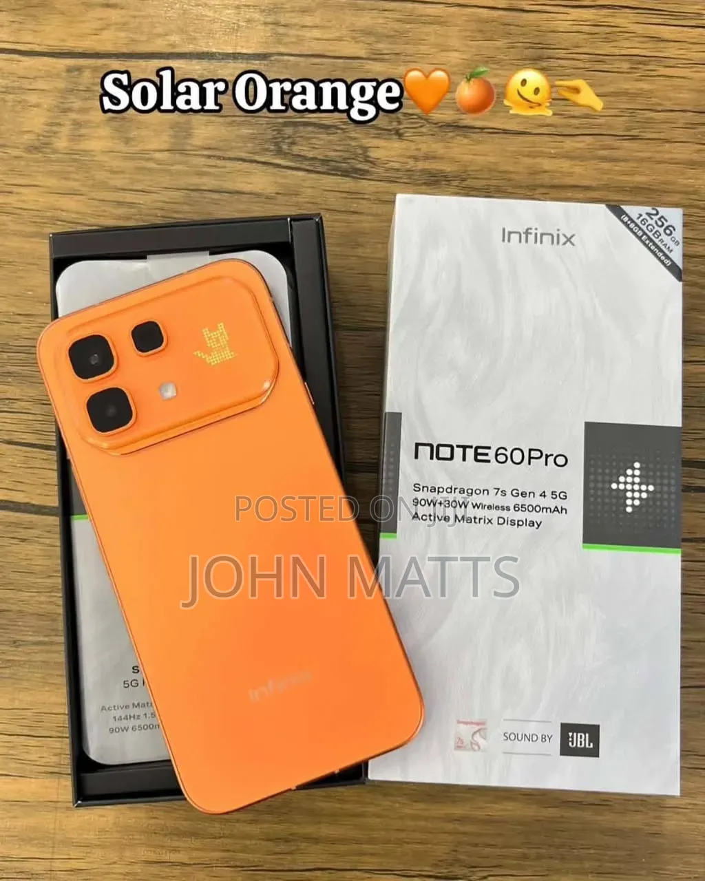 New Infinix Note 60 Pro 256 GB Orange