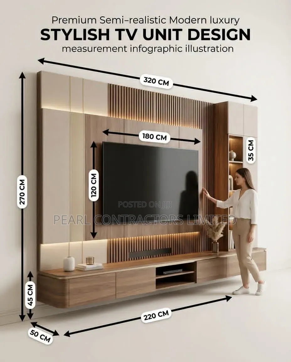 Wall Unit TV Stands in Any Colour From 350,000/- Per Square Meter