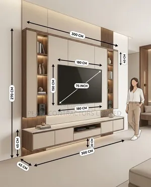 Wall Unit TV Stands in Any Colour From 350,000/- Per Square Meter