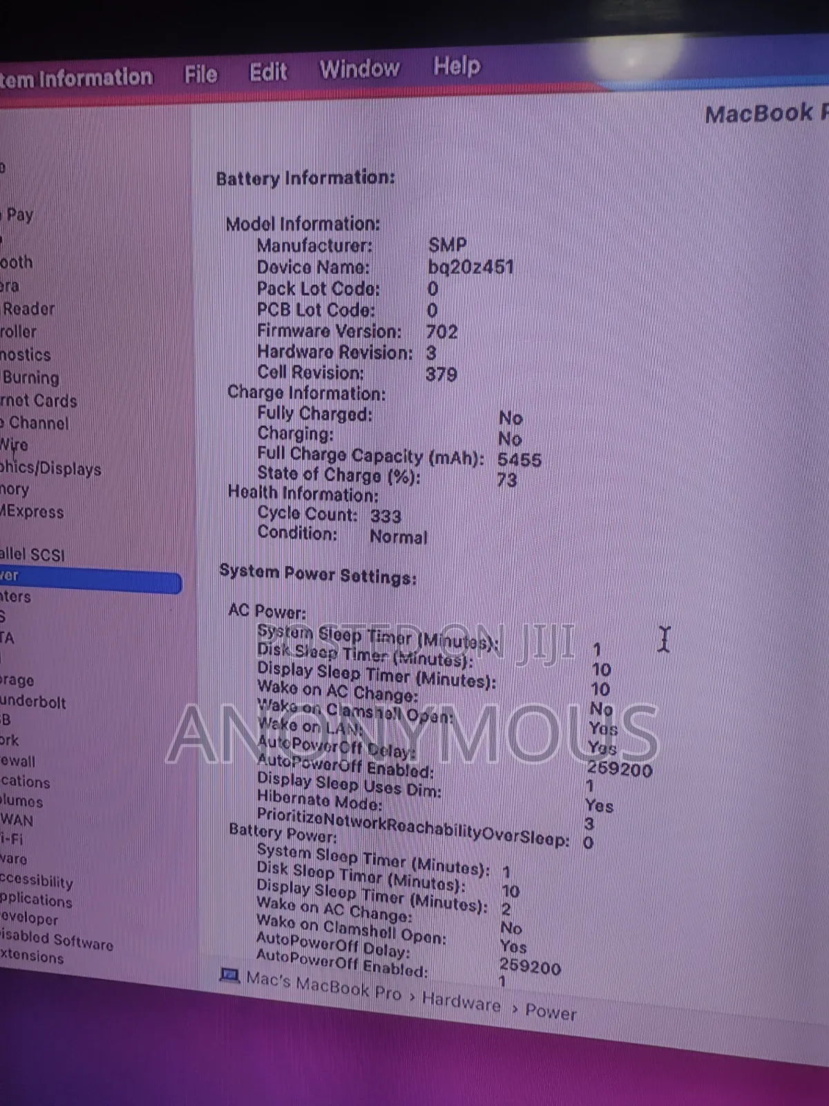 Laptop Apple MacBook Pro 2013 8GB Intel Core i5 SSD 128GB