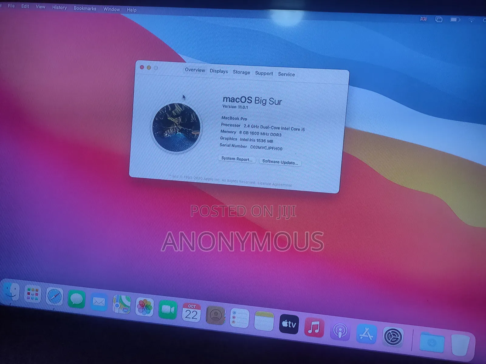 Laptop Apple MacBook Pro 2013 8GB Intel Core i5 SSD 128GB