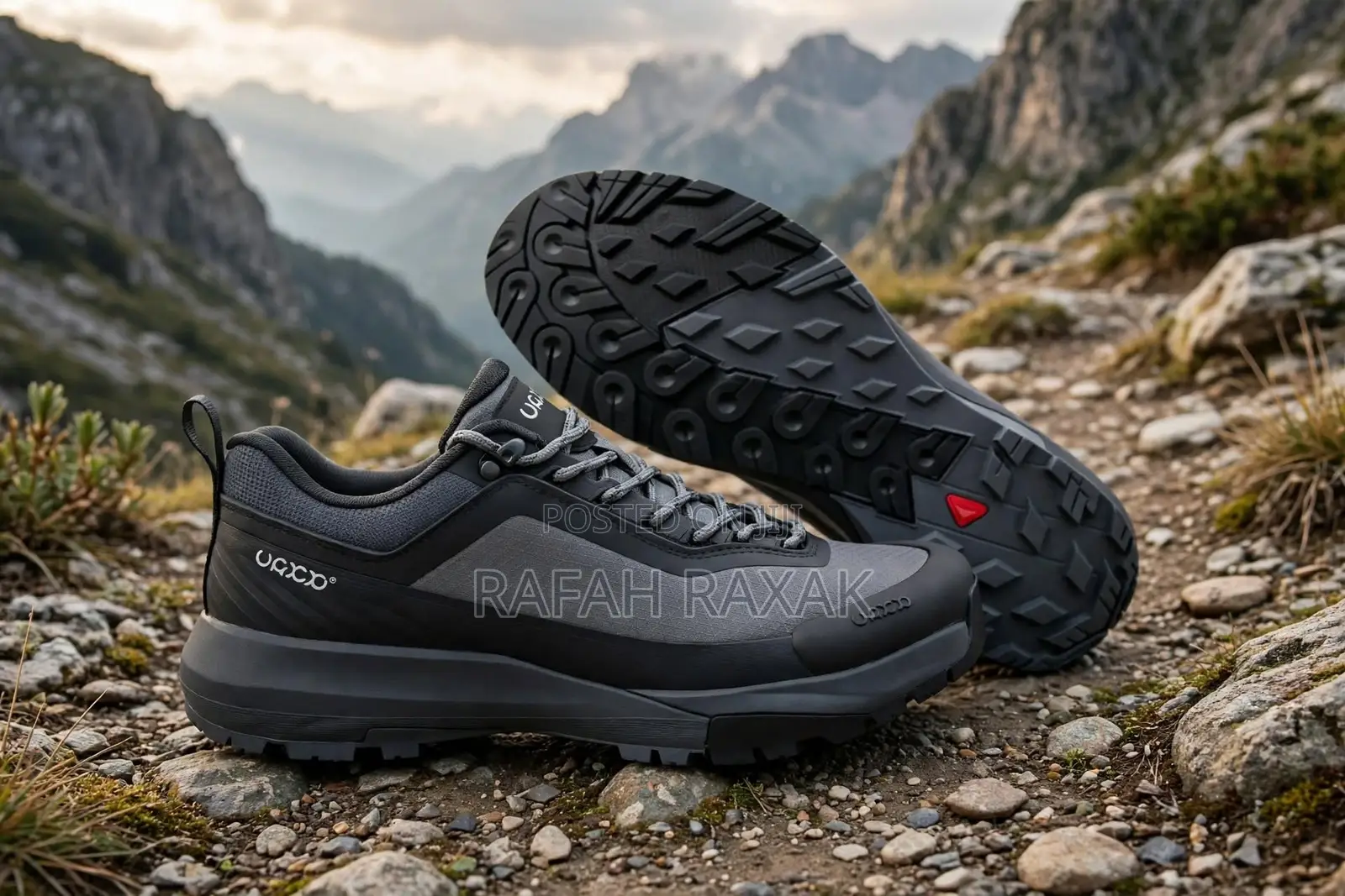 Dark Gray Ecco Hiking Sneakers