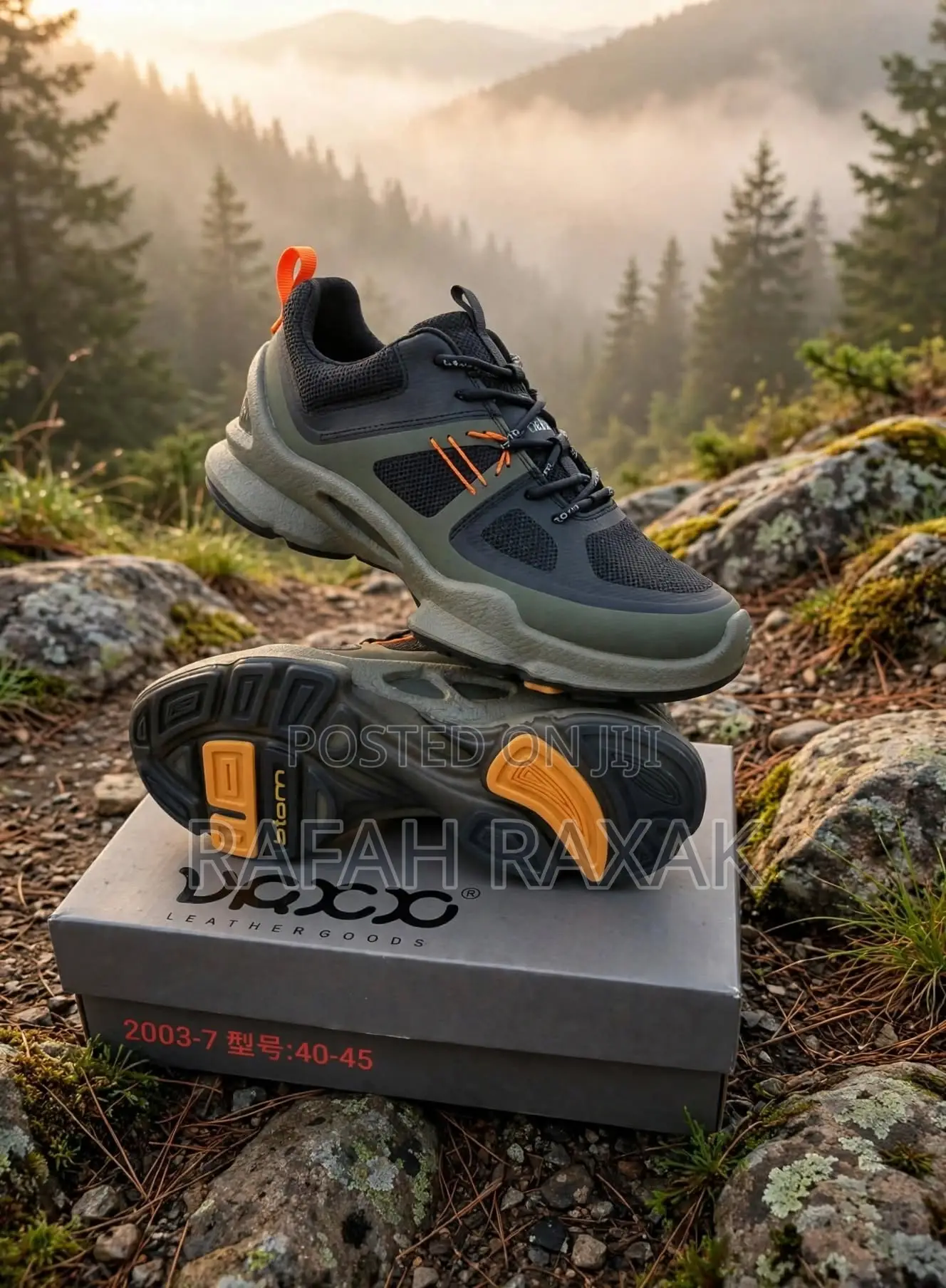 Forest Green Ecco Biom C-Trial Hiking Sneakers
