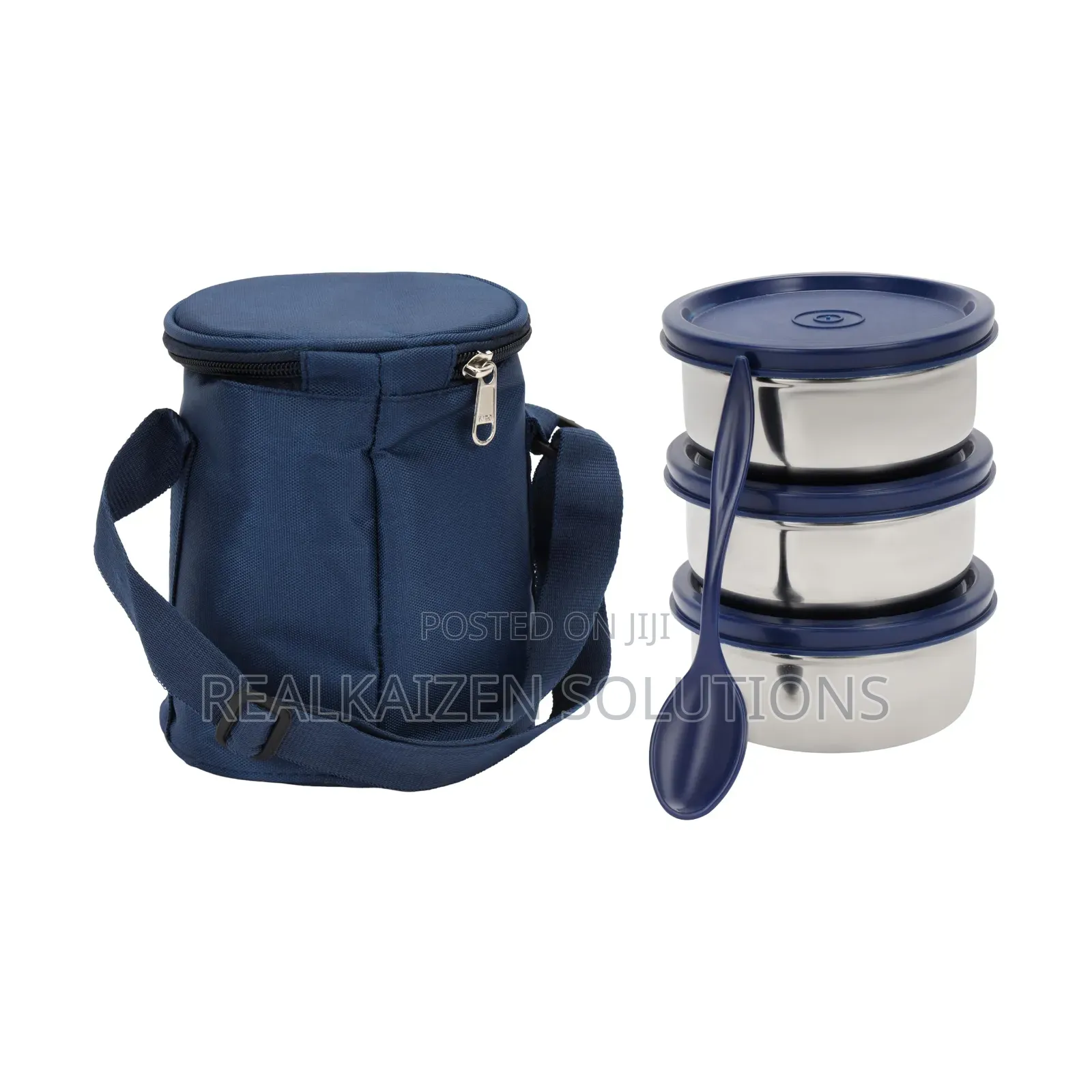 ROYALFORD 3pcs Stainless Steel Lunch Box With Insulated Carry Bag