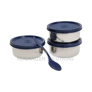 ROYALFORD 3pcs Stainless Steel Lunch Box With Insulated Carry Bag