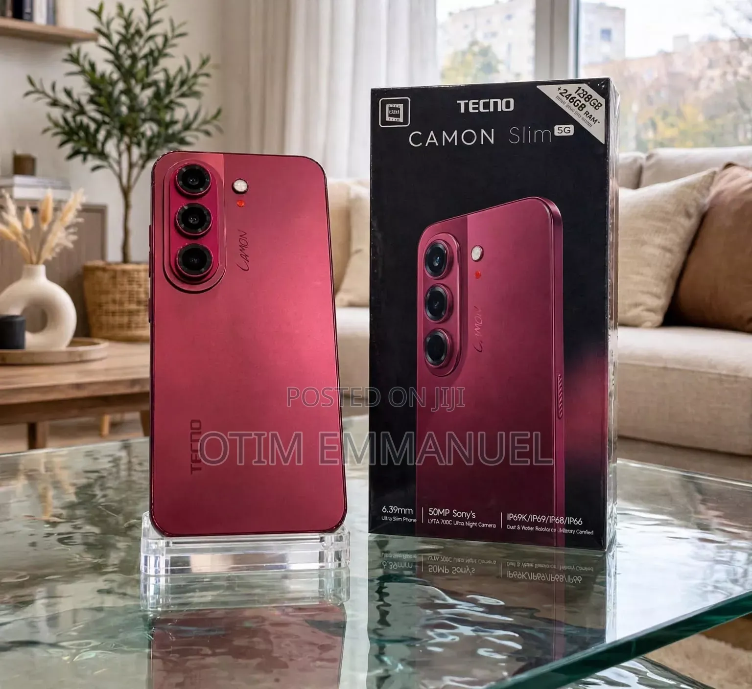 New Tecno Camon Slim 256 GB Red
