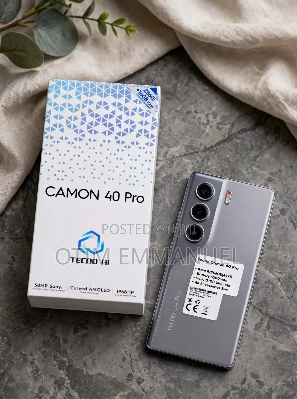 New Tecno Camon 40 Pro 5G 256 GB Gray