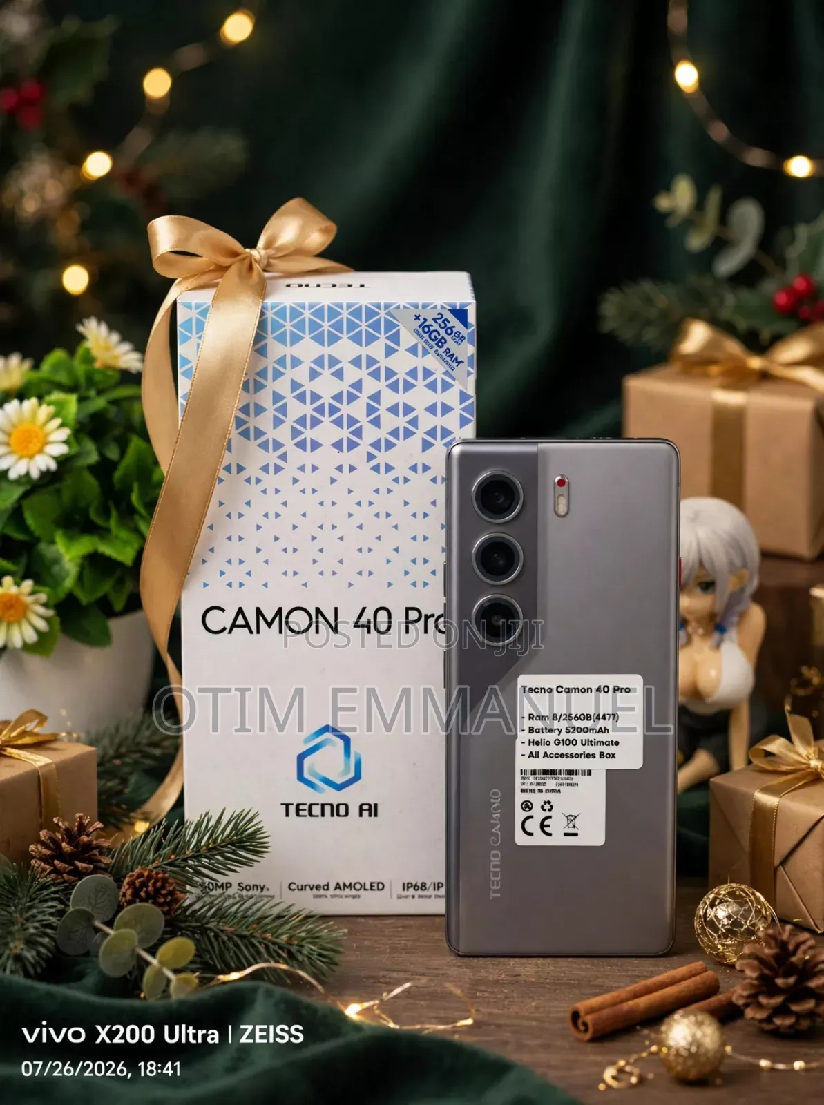 New Tecno Camon 40 Pro 5G 256 GB Black