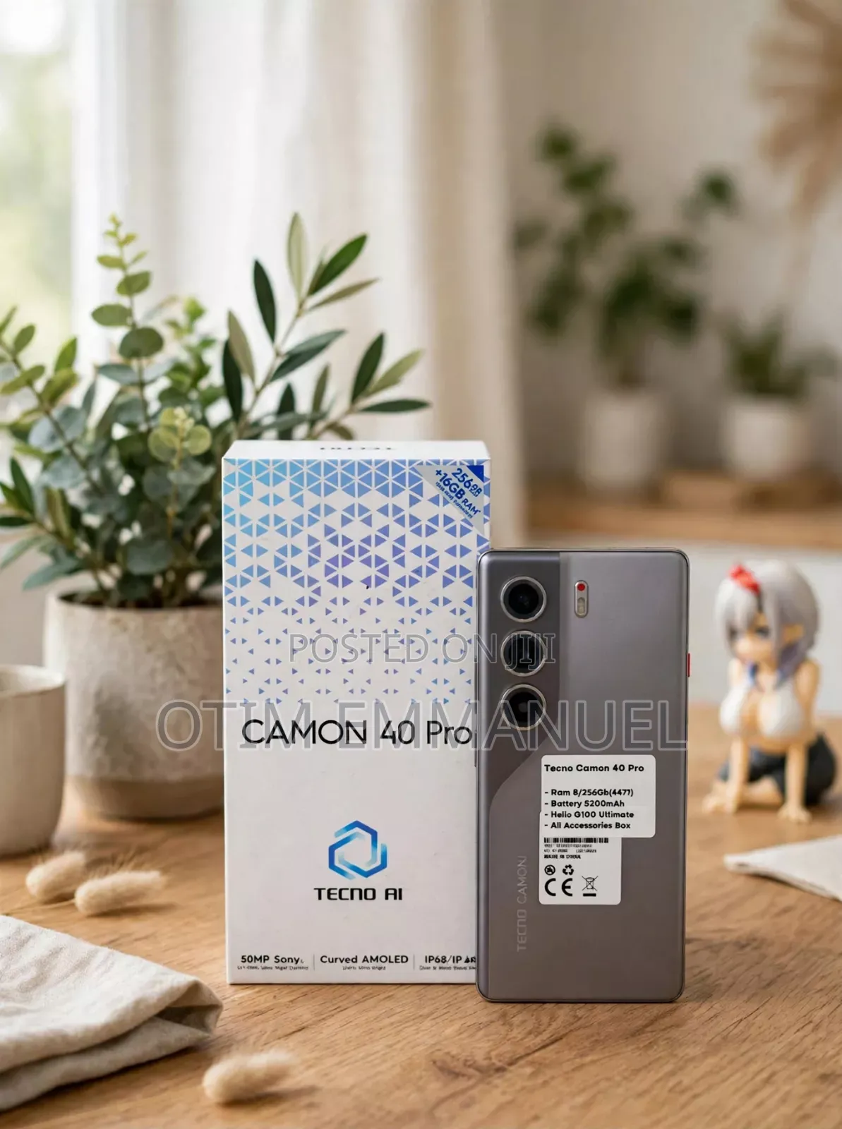 New Tecno Camon 40 Pro 5G 256 GB Black