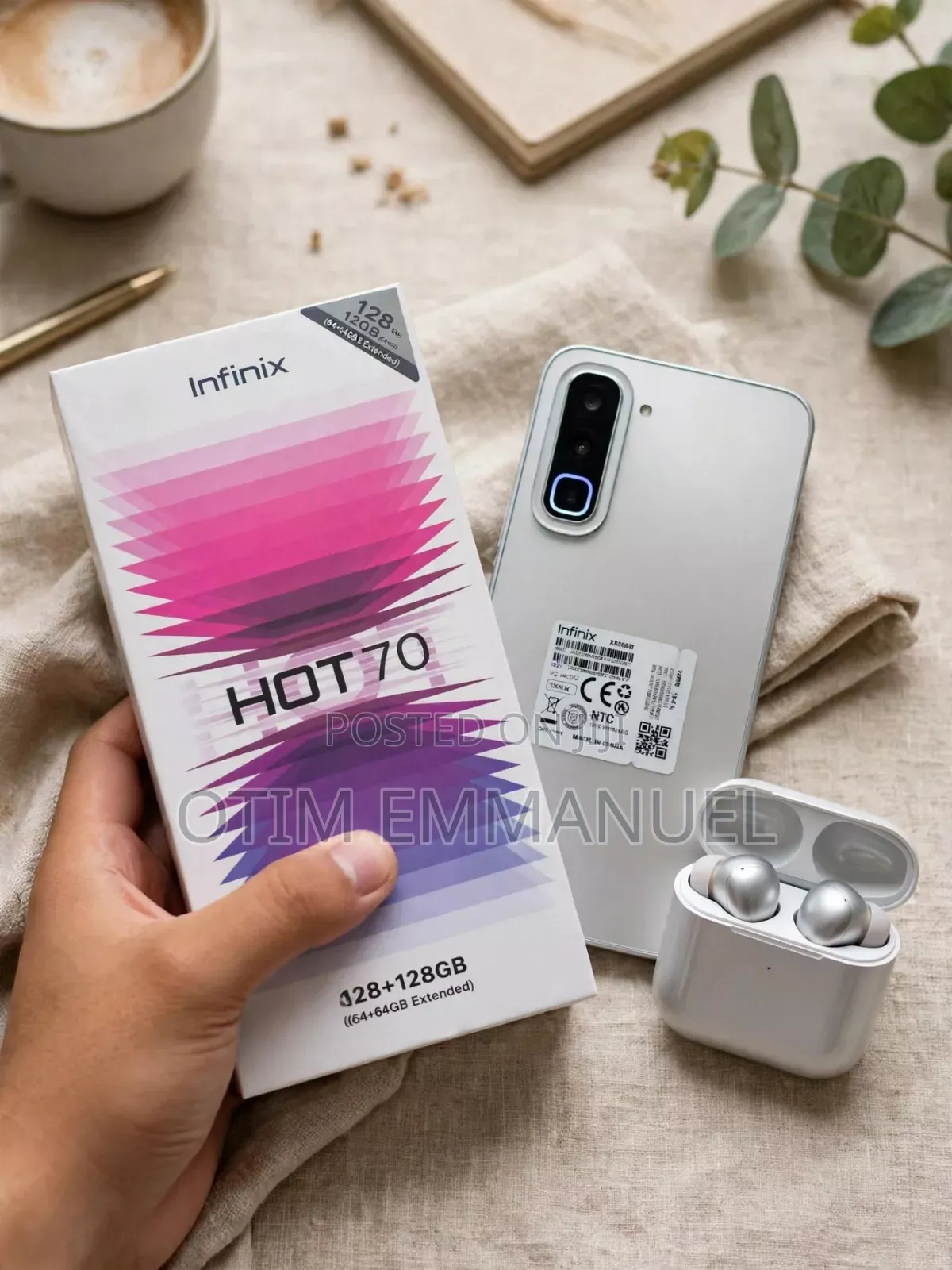 New Infinix Hot 70 256 GB White