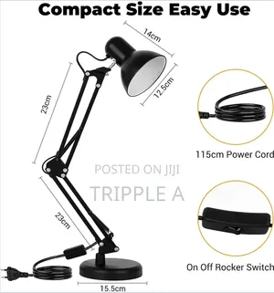 Multi-Joint Desk Lamp With Metal Clamp Base