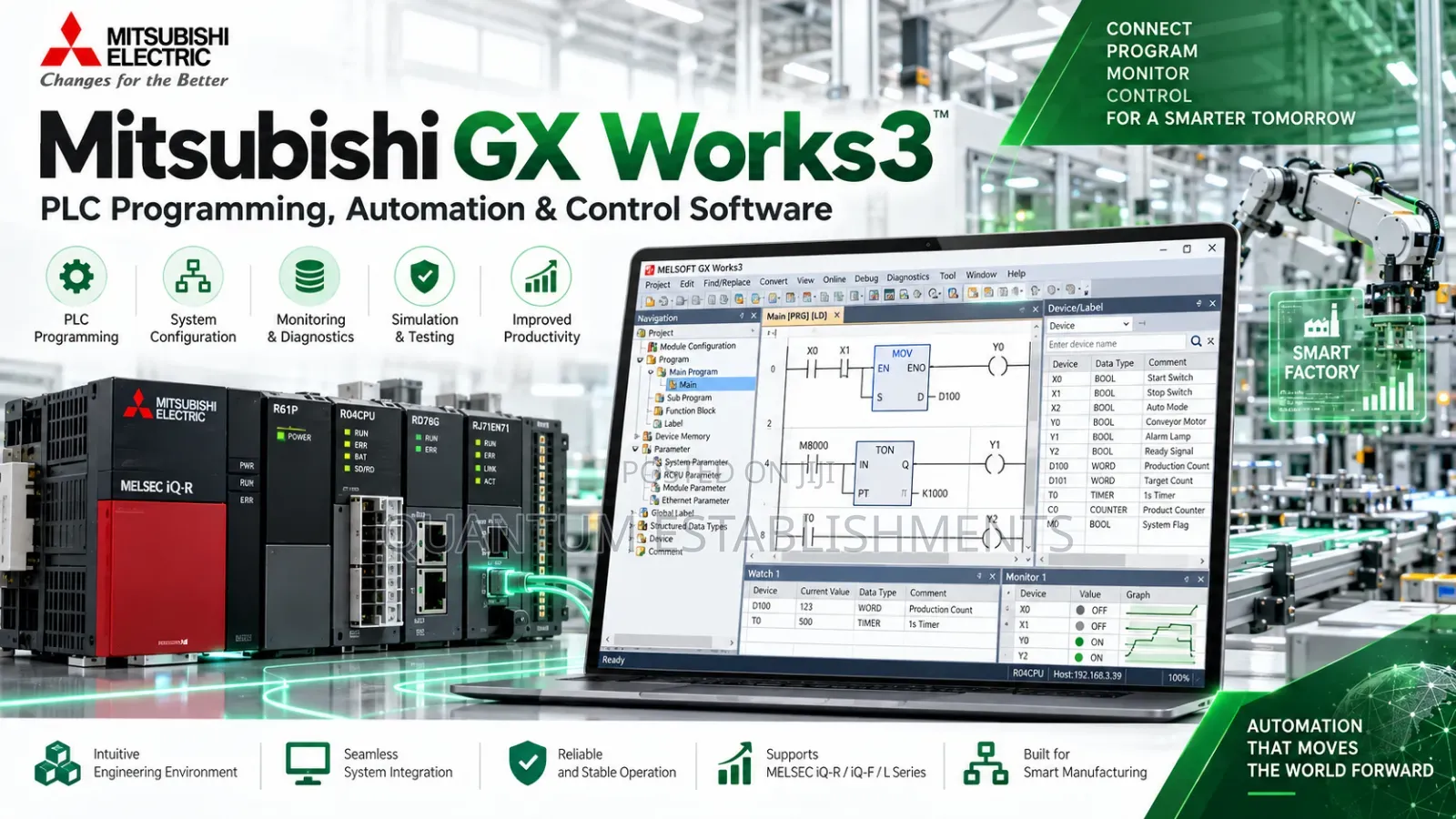 Mitsubishi GX Works3 | PLC Programming, Automation & Control Software
