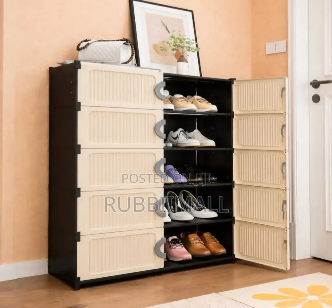 Plastic Modular Shoe Rack 5 Tier