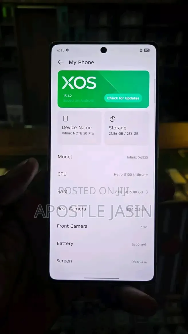 New Infinix Note 50 Pro 256 GB Silver
